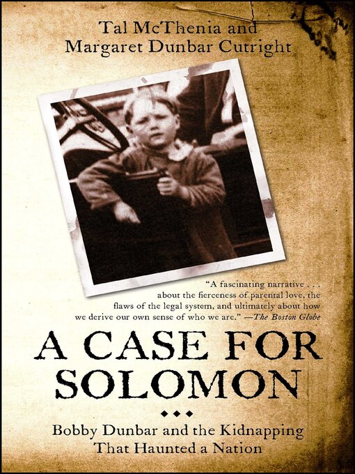Title details for A Case for Solomon by Tal McThenia - Wait list